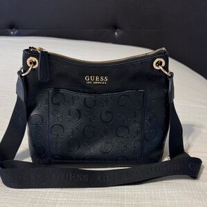GUESS Black and Gold Crossbody Bag